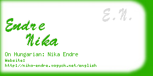 endre nika business card